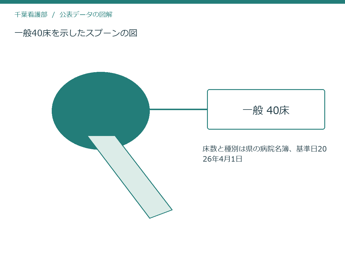 一般40床を示したスプーンの図