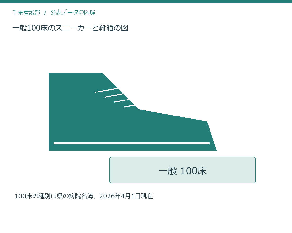 一般100床のスニーカーと靴箱の図